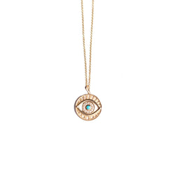 mati : evil eye necklace with diamonds and cabochon center