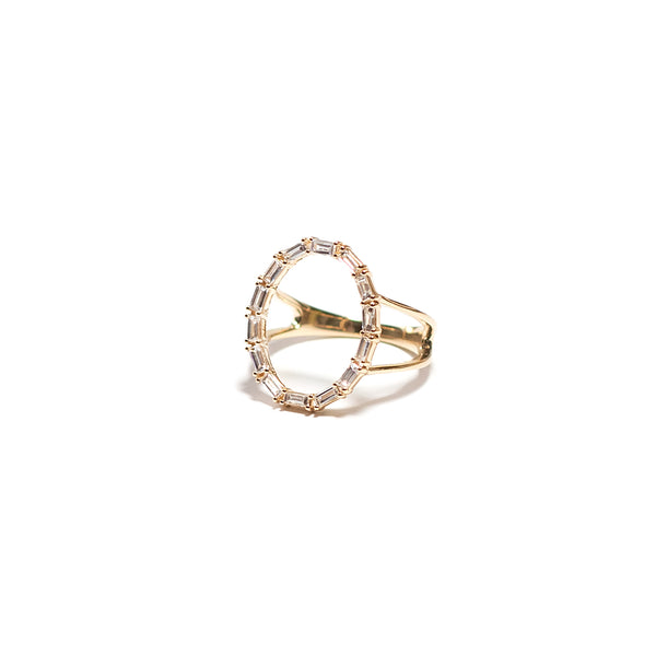 bragg oval diamond baguette ring