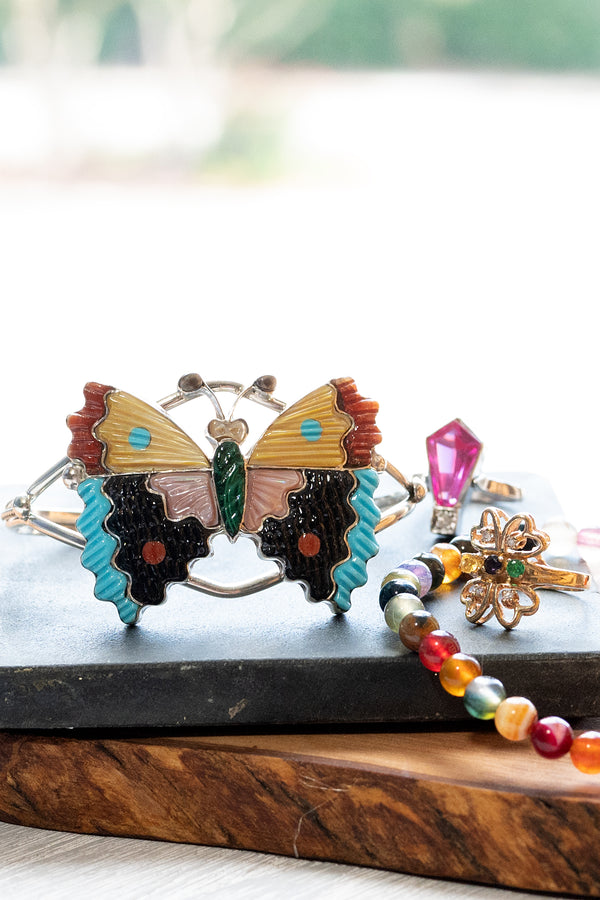 Vintage Navajo butterfly cuff bracelet