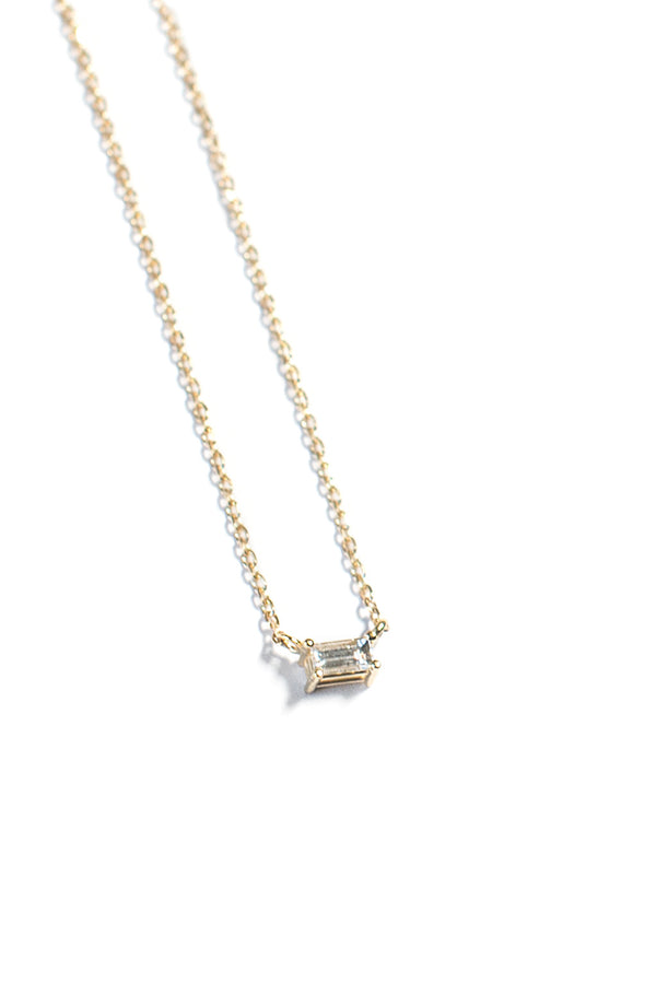 Rhys : baguette diamond necklace