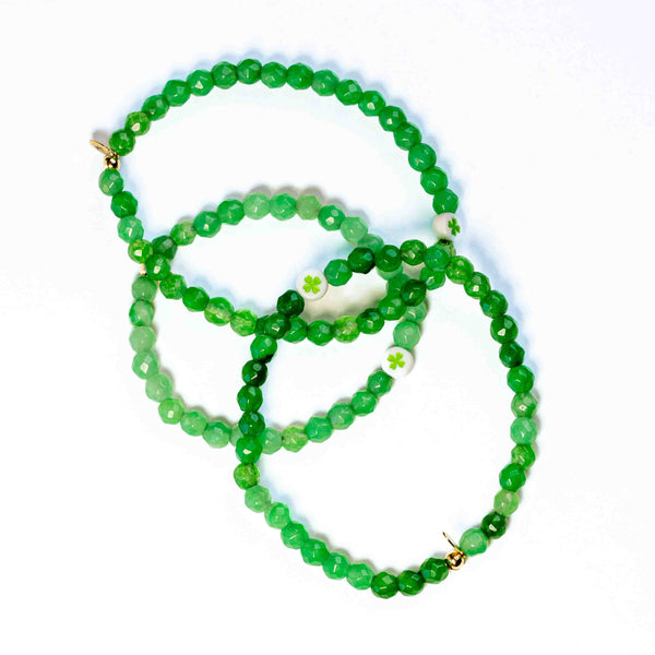 four leaf clover beaded bracelet