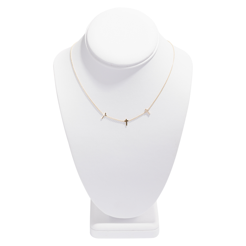 Triple Cross Necklace