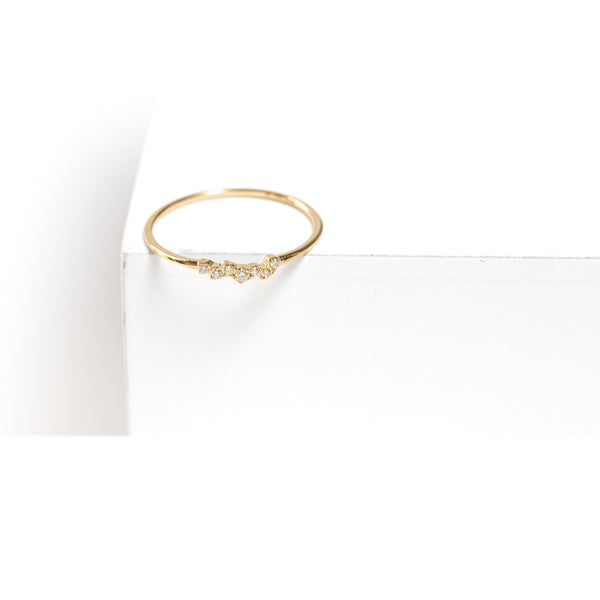 Diamond cluster stackable ring