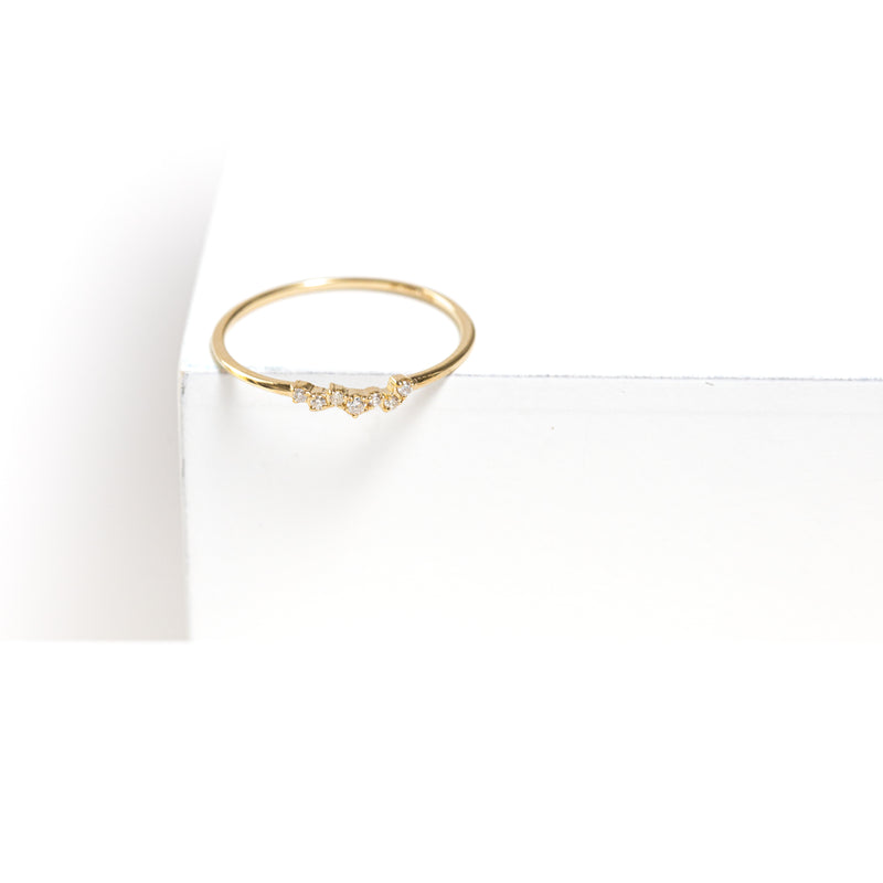 Diamond cluster stackable ring