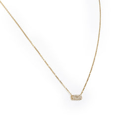 Bryn : pavé diamond bar necklace