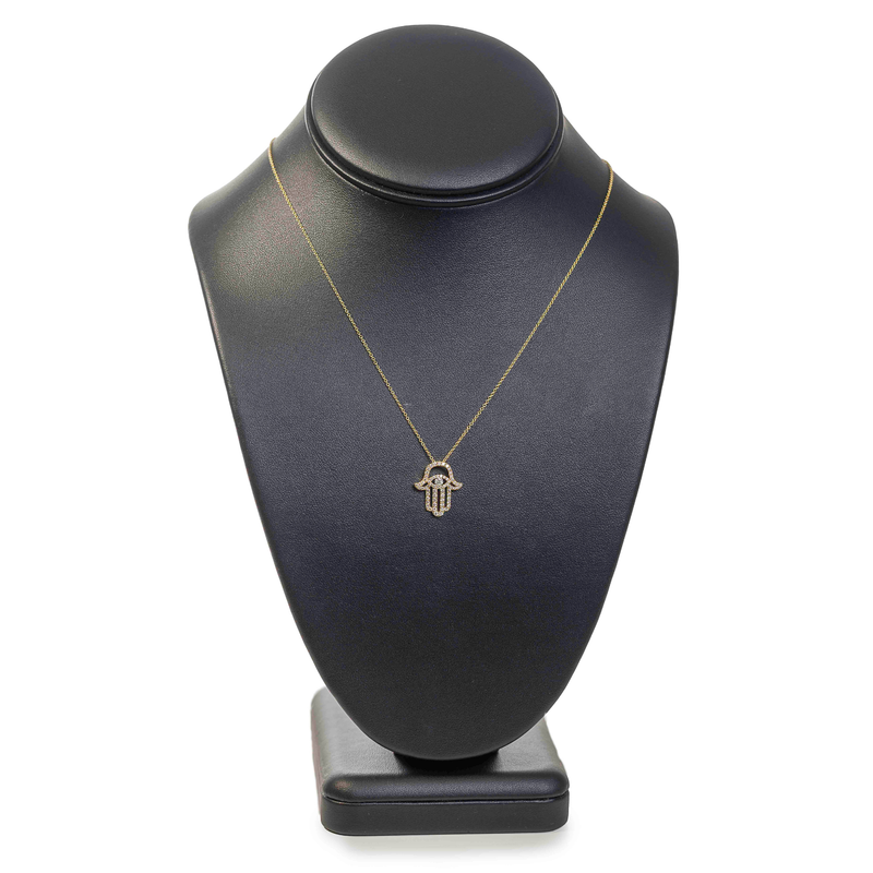 18K Diamond Hamsa Necklace
