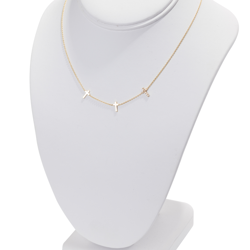 Triple Cross Necklace