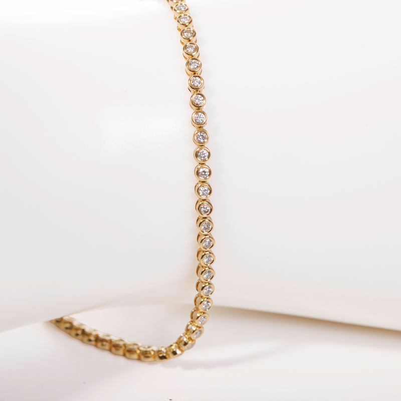 Bezel Diamond Tennis Bracelet