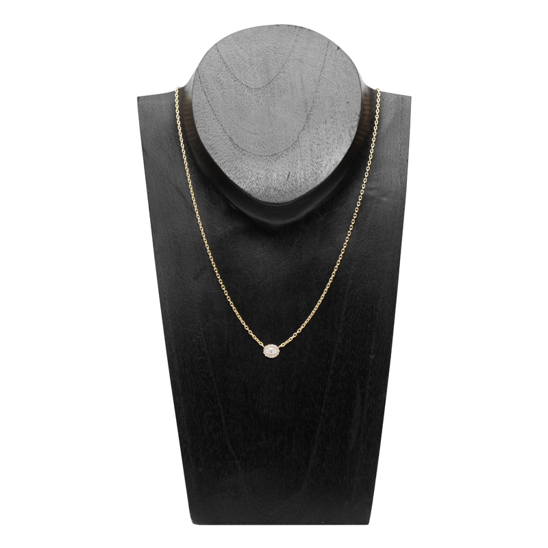 Cluster Diamond Necklace, 3/8CTW