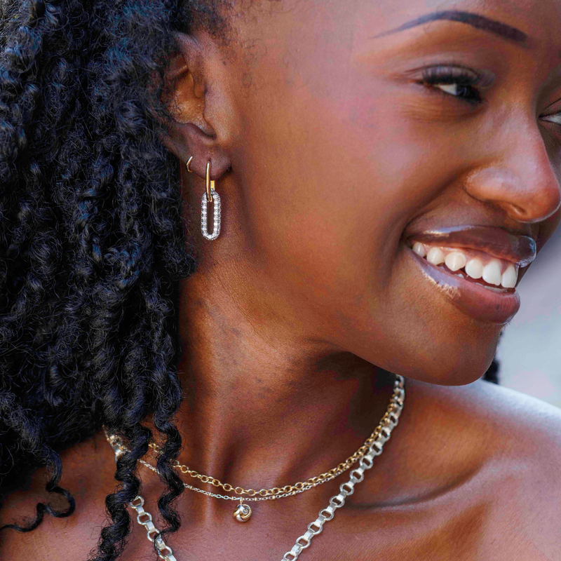 diamond drop hoops