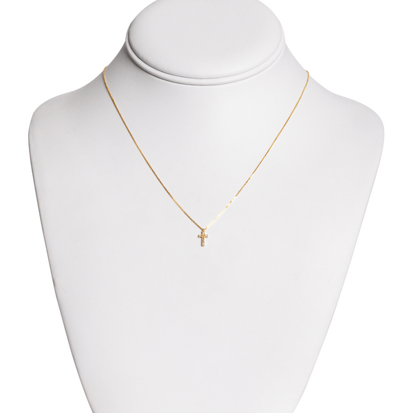 Diamond Dangle Cross Necklace