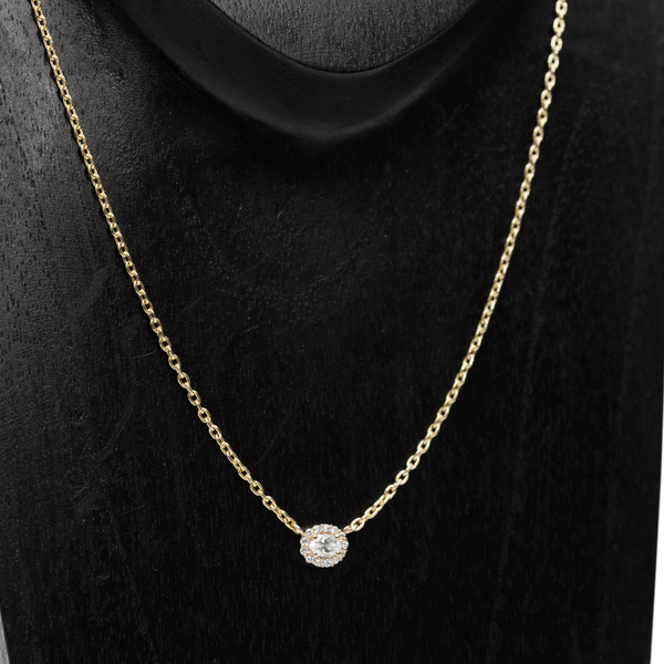 Cluster Diamond Necklace, 3/8CTW