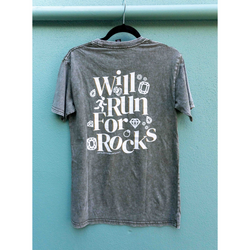 “Will run for rocks” gemstones logo tee ADULT