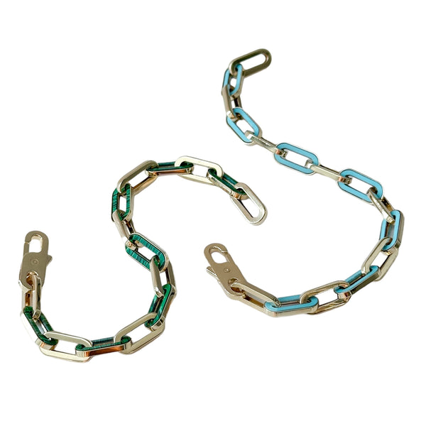 Gemstone paper link link bracelet