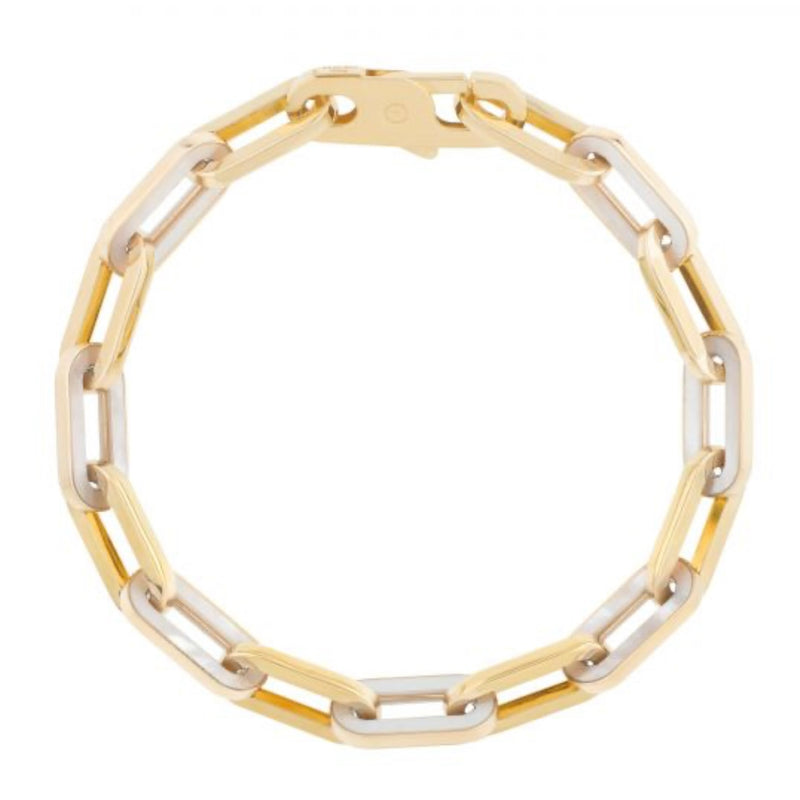 Gemstone paper link link bracelet