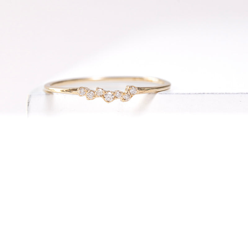 Diamond cluster stackable ring
