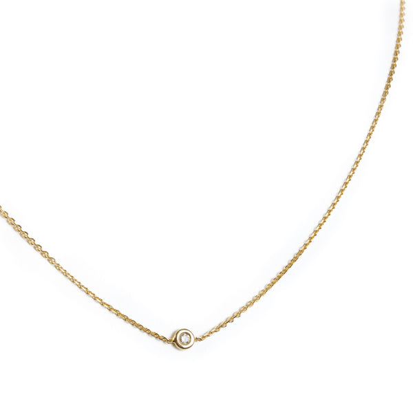 Diamond bezel choker necklace