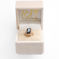 Vintage black sardonyx Cameo Ring