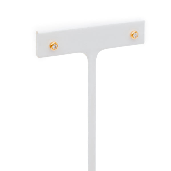 18k diamond bezel studs