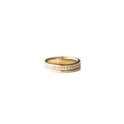 14k yellow gold eternity band with rounded edges