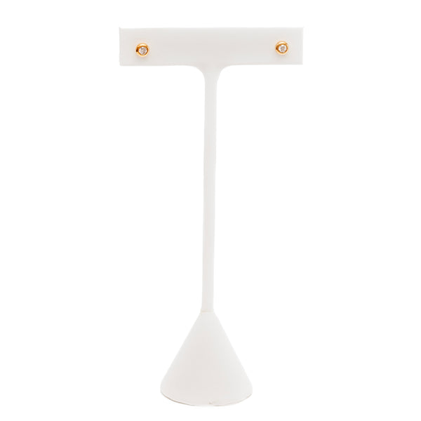 18k diamond bezel studs