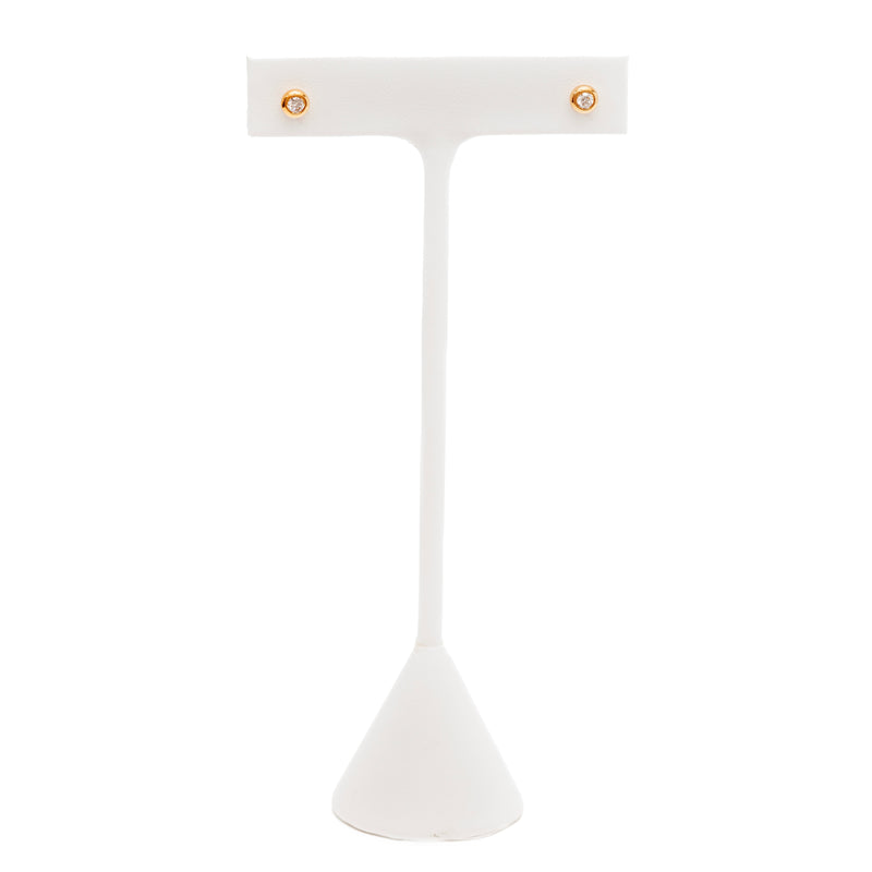 18k diamond bezel studs