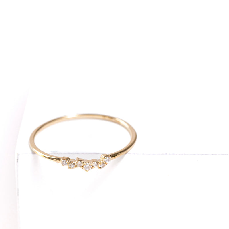 Diamond cluster stackable ring