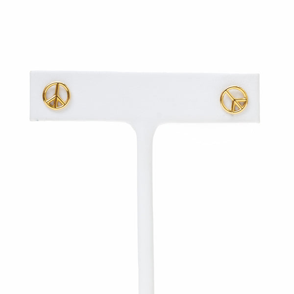 Peace sign studs