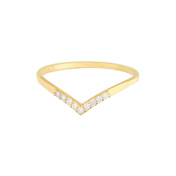 Talia : diamond chevron ring