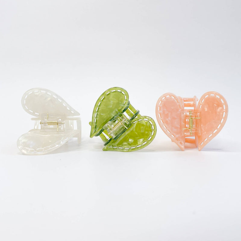 Lily | Small Heart Butterfly Claw Clip