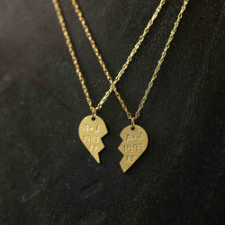 best friend broken heart necklaces