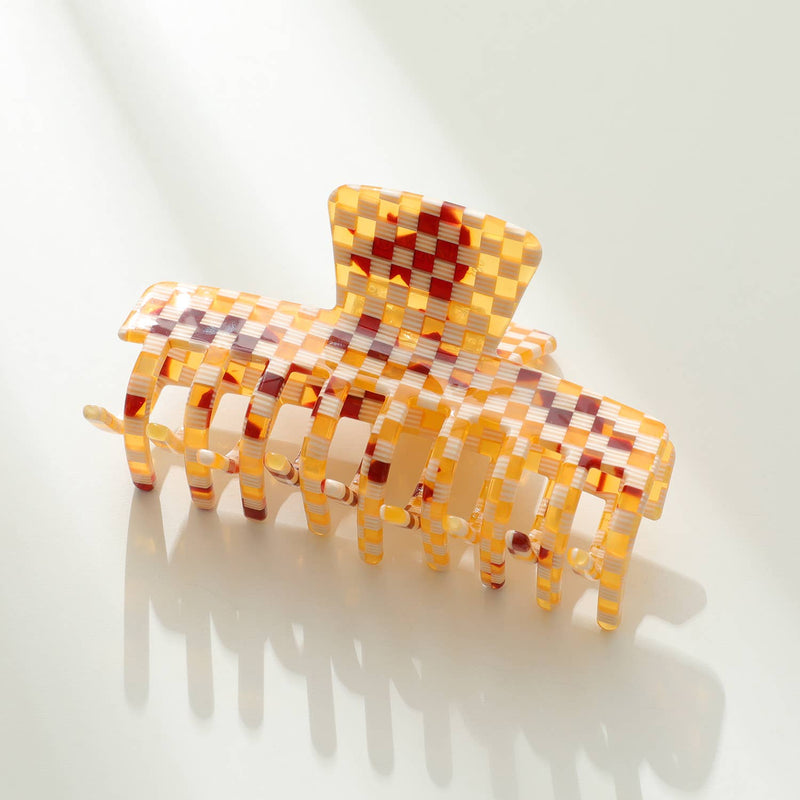 Golden Checkerboard | Assorted Large Claw Clips