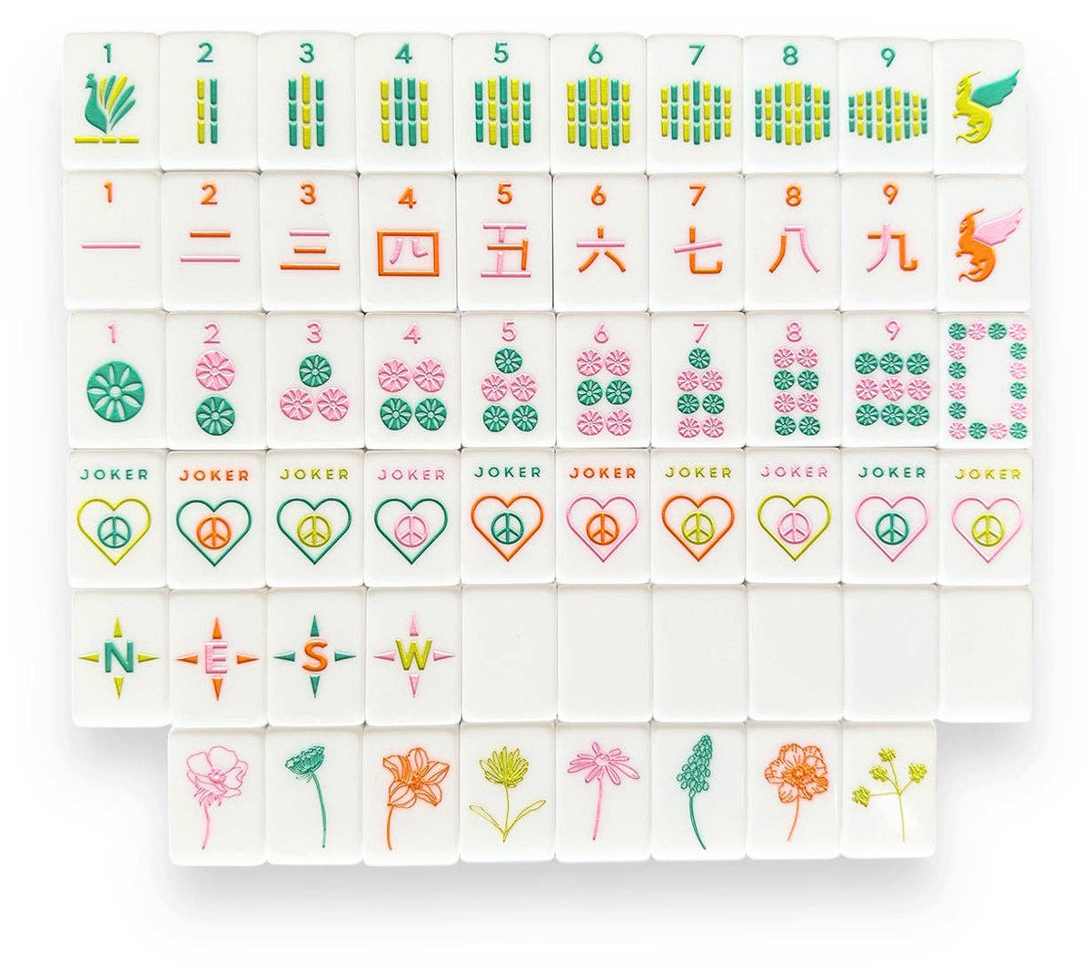 Peace Love Mahjong - Vibrant Vibes Tiles – ash hoffman jewelry