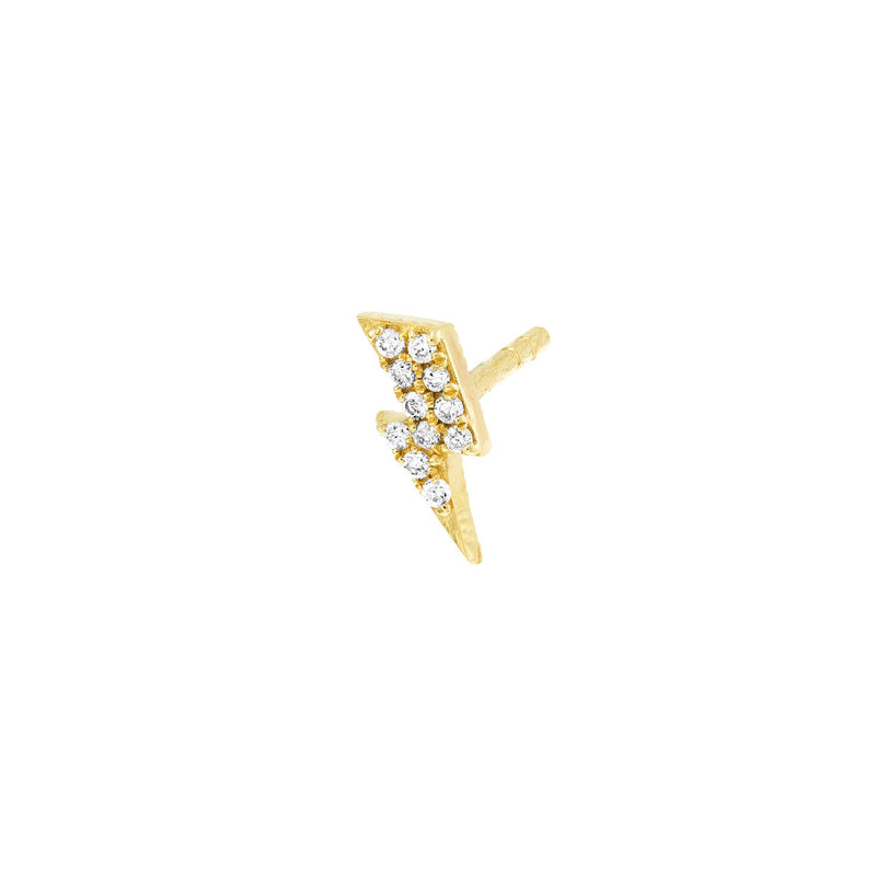 diamond lightning bolt studs