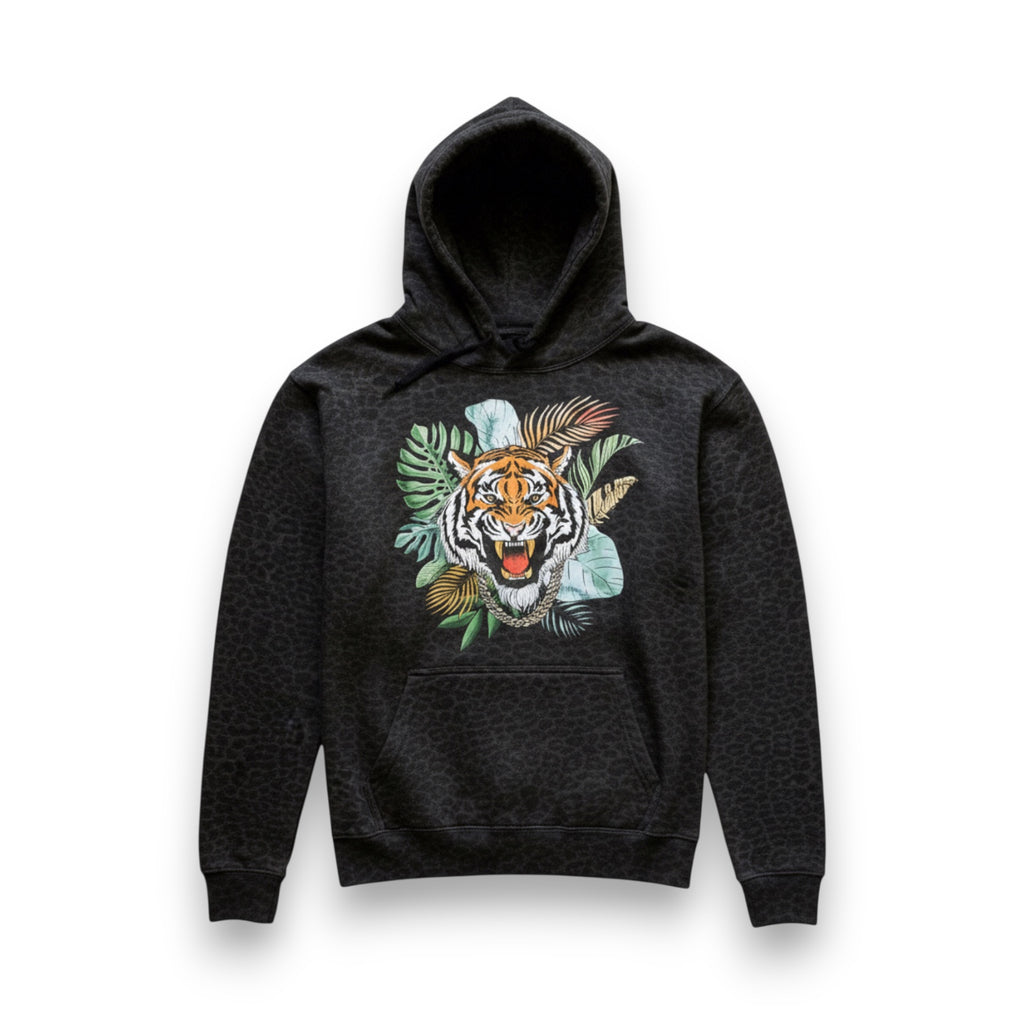 Gold chained tiger hoodie – ash hoffman jewelry