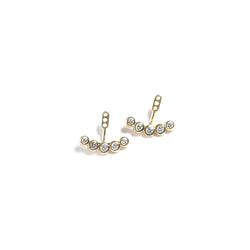 sol : bezel set diamond earring jackets