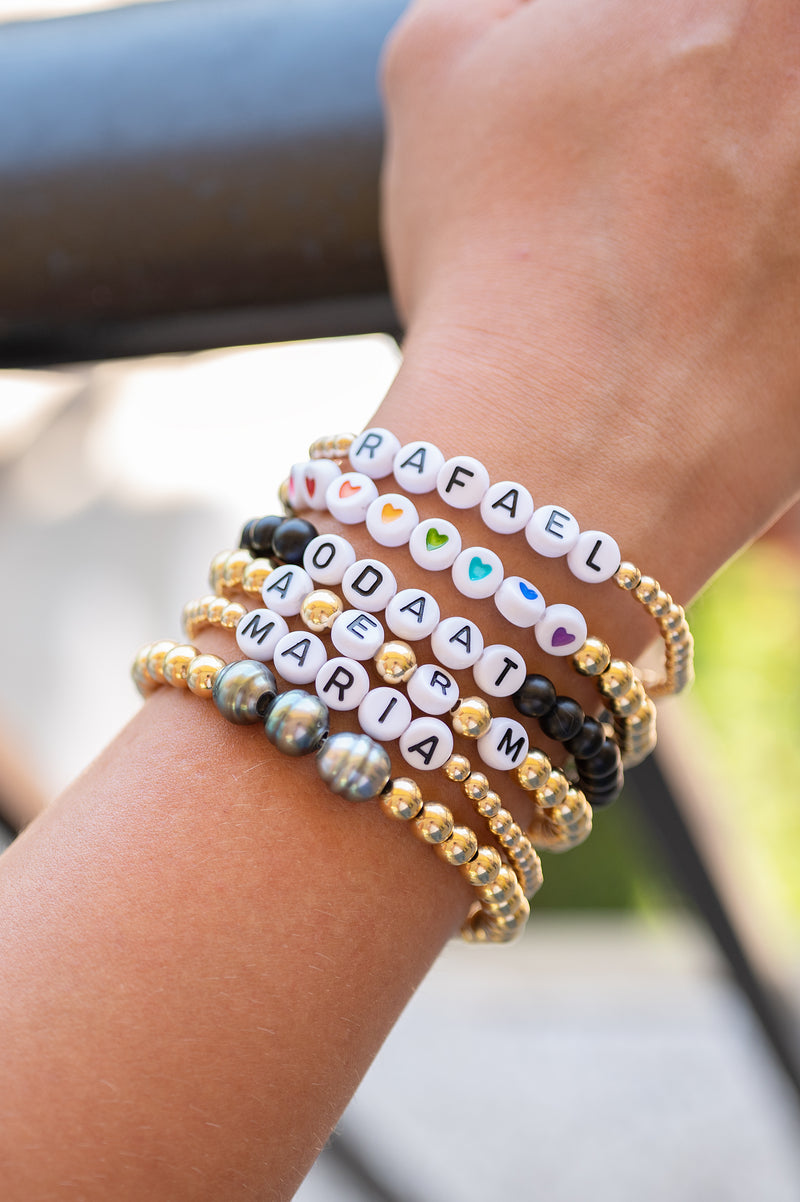 custom beaded bracelet : colored beads