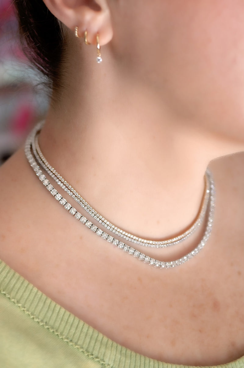 Not your mama’s diamond tennis necklace
