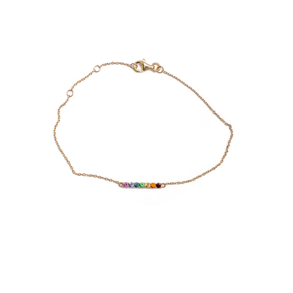 rainbow bar bracelet