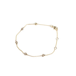 rosa diamond bezel station bracelet