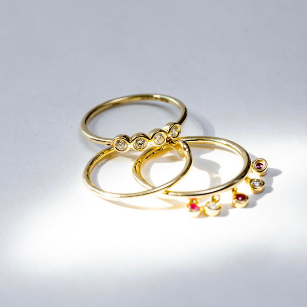 custom two diamond initial charm – ash hoffman jewelry