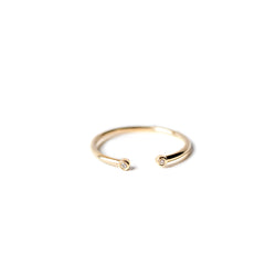 Open diamond stackable ring
