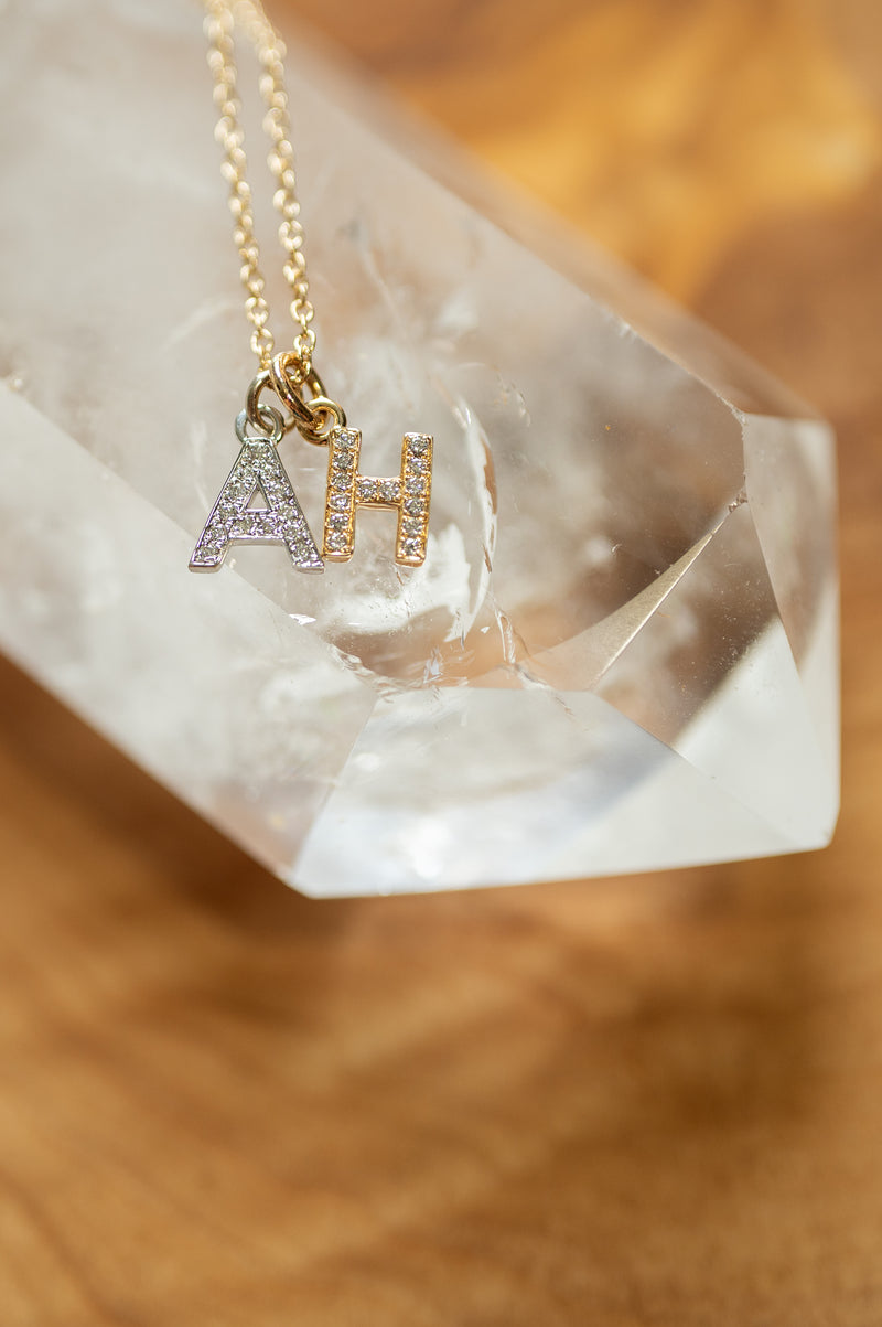 Statement Diamond Initial Necklace – Meira T Boutique