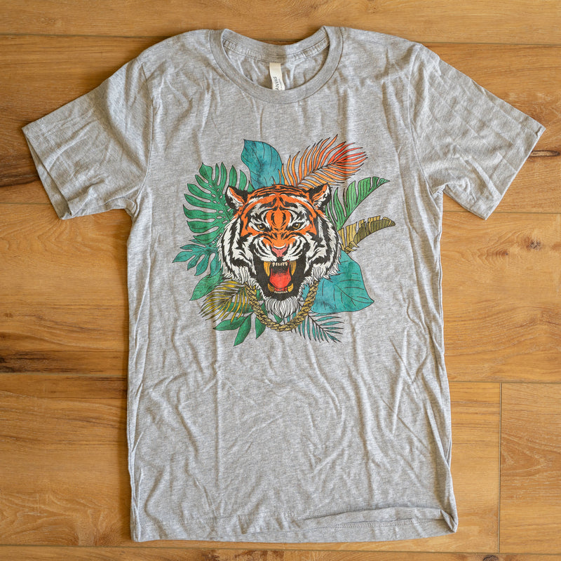 Gold chained Tiger  t shirts