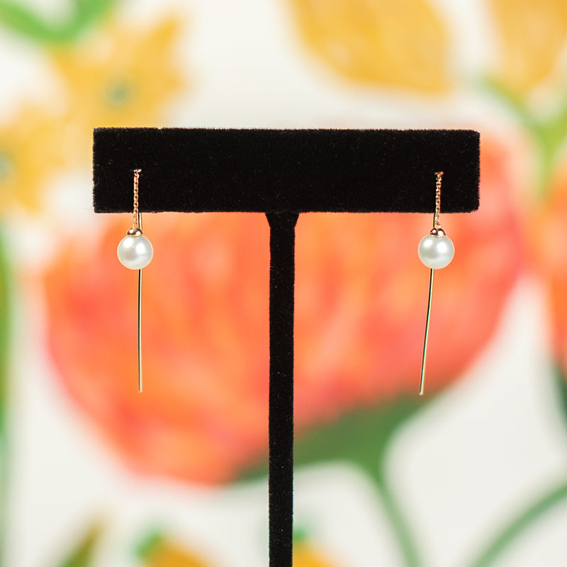 minnie : pearl threader earring
